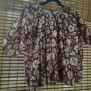 Lekha Maroon Floral Blouse